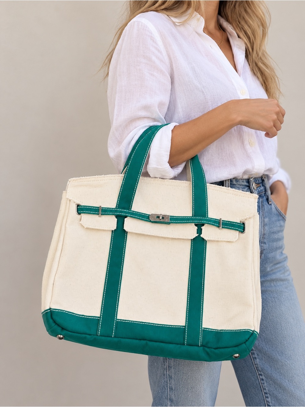 NWT - Boatkin Canvas Boat Tote - Large